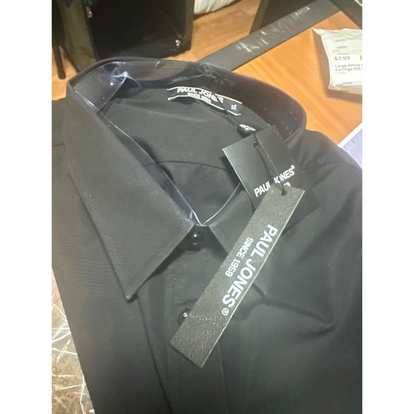 Paul Jones Men's Long Sleeves Button Down Dress Shirt XL - Picture 8 of 8